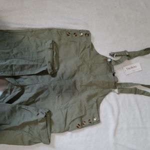 Yekou New Green Overalls L